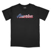 America Old Glory Script Relaxed T-Shirt - BLACK