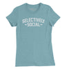 Selectively Social Womens T-Shirt - Heather Blue Lagoon