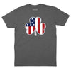 Shamrock American Flag T-Shirt - Charcoal Heather