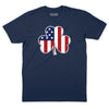 Shamrock American Flag T-Shirt - Navy