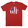 Shamrock American Flag T-Shirt - Red