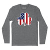 Shamrock American Flag Long Sleeve T-Shirt - Charcoal Heather