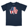 Shamrock American Flag Relaxed T-Shirt - NAVY