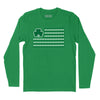 Shamrock Flag Long Sleeve T-Shirt - Kelly