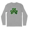 Shamrock Patch Long Sleeve T-Shirt - Heather Grey
