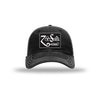 Zoso Combo Carbon Fiber Patch Soft Mesh Trucker Hat - BLACK/WHITE