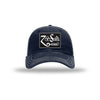 Zoso Combo Carbon Fiber Patch Soft Mesh Trucker Hat - NAVY/WHITE