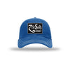 Zoso Combo Carbon Fiber Patch Soft Mesh Trucker Hat - ROYAL/WHITE