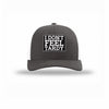 I Don't Feel Tardy Carbon Fiber Patch Structured Trucker - CHARCOAL