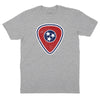 Tennessee Flag Guitar Pick T-Shirt - Heather Grey