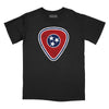 Tennessee Flag Guitar Pick Relaxed Fit T-Shirt - Black