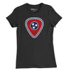 Tennessee Flag Guitar Pick Womens T-Shirt - Black