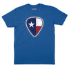 Texas Flag Guitar Pick T-Shirt - Royal