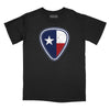 Texas Flag Guitar Pick Relaxed Fit T-Shirt - Black