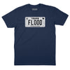 Texas Flood Licence Plate T-Shirt - Navy