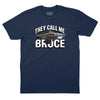 They Call Me Bruce T-Shirt (Inspired by JAWS) - Navy