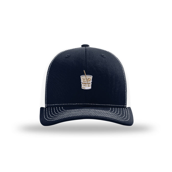 White Russian Cocktail Icon - Structured Trucker