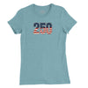 250 Old Glory Womens T-Shirt - Lagoon Blue