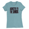 Addicted to the Shindig Womens T-Shirt (Inspired by the Red Hot Chili Peppers) - Lagoon Blue