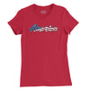 America Old Glory Script Womens T-Shirt - Red