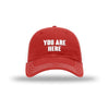 You Are Here Soft Mesh Trucker - Inspired by John Lennon - RED