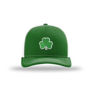 3D Shamrock Structured Trucker- Kelley Green Logo