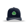 3D Shamrock Structured Trucker- Kelley Green Logo - NAVY