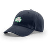 3D Shamrock White- Dad Hat - NAVY
