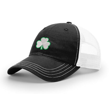 3D Shamrock White - Soft Mesh Trucker