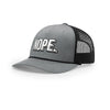 Nope 5-Panel Trucker with Rope - HEATHER GREY/BLACK