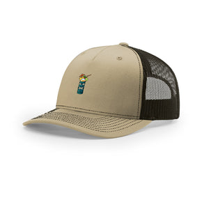 Tiki Cocktail 5-Panel Structured Trucker