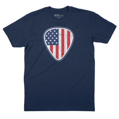 American Flag Guitar Pick T-Shirt