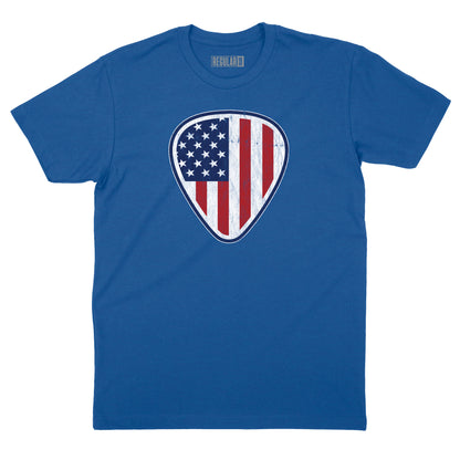 American Flag Guitar Pick T-Shirt