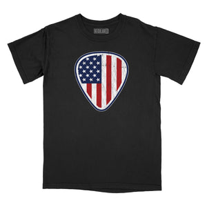 American Flag Guitar Pick Relaxed Fit T-Shirt