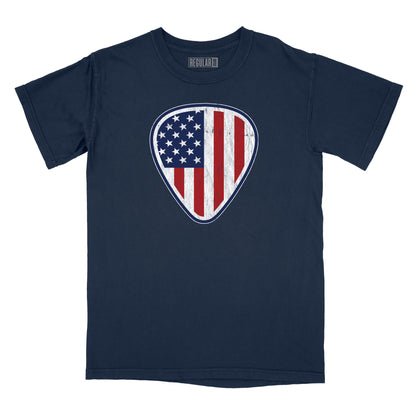 American Flag Guitar Pick Relaxed Fit T-Shirt