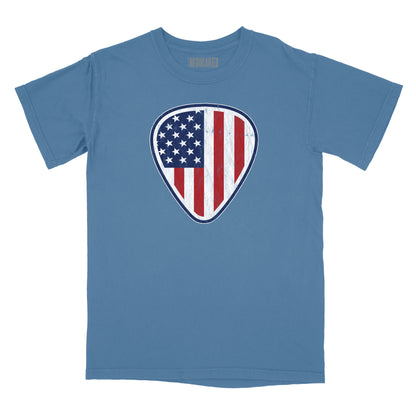 American Flag Guitar Pick Relaxed Fit T-Shirt