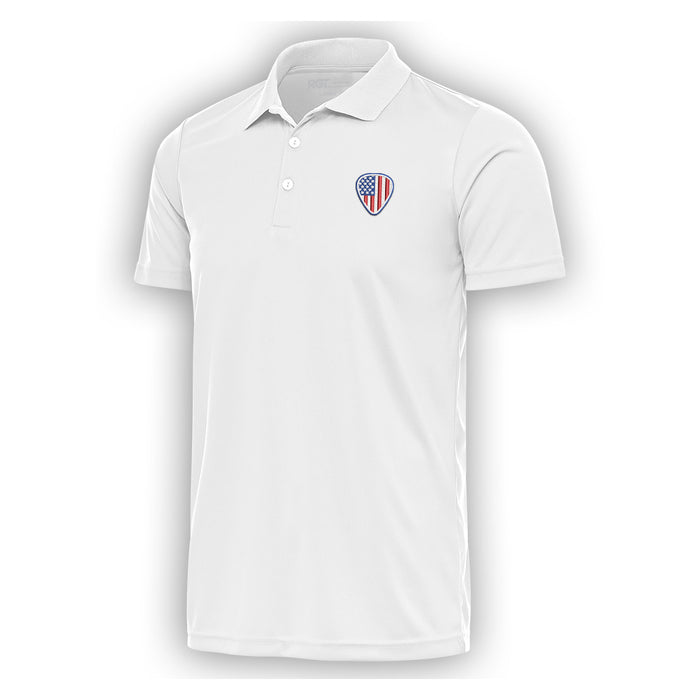 American Flag Guitar Pick - Performance Wicking Polo