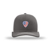 American Flag Guitar Pick Structured Trucker - GREY