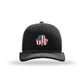 American Flag Shamrock Structured Trucker