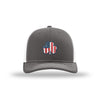 American Flag Shamrock Structured Trucker - GREY