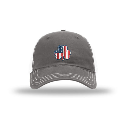 American Flag Shamrock - Soft Mesh Trucker