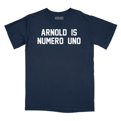 Arnold Is Numero Uno T-Shirt Relaxed Fit T-Shirt (Inspired by Pumping Iron)