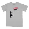 Banksy Floyd Relaxed T-Shirt (Inspired by Banksy & Pink Floyd) - SILVER