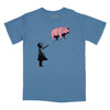 Banksy Floyd Relaxed T-Shirt (Inspired by Banksy & Pink Floyd) - SLATE