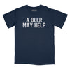 A Beer May Help Relaxed Fit T-Shirt - Navy