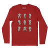 Big Grey Suit Long Sleeve T-Shirt (Inspired by The Talking Heads) - Red