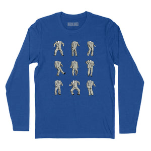 Big Grey Suit Long Sleeve T-Shirt (Inspired by The Talking Heads)