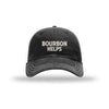 Bourbon Helps - Soft Mesh Trucker - BLACK