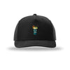 Tiki Drink Icon 5-Panel Structured Snapback Hat - BLACK