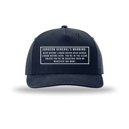 Surgeon General Warning Label 5-Panel Structured Snapback Hat